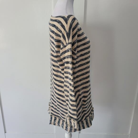Soft Surroundings Size EST M Marina Stripe Pullover Sweater coastal chic beachy - Picture 3 of 9